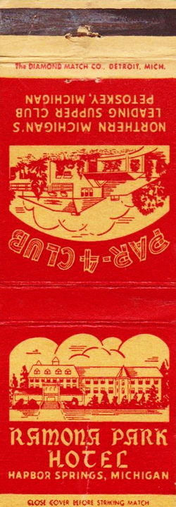 Harbour Inn (Harbor Inn, Ramona Park Hotel) - Matchbook
